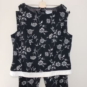 Pendleton Set 2 Piece Floral Pants Tank 20 Tall